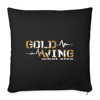Motorrad Biker Spruch Goldwing GL1800 was sonst - Sofa pillowcase 17,3'' x 17,3'' (45 x 45 cm) - black - Front