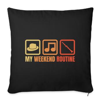 Clarinetists Weekend - Sofa pillowcase 17,3'' x 17,3'' (45 x 45 cm) - black - Front