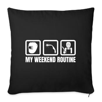 Welder Weekend - Sofa pillowcase 17,3'' x 17,3'' (45 x 45 cm) - black - Front
