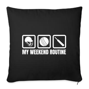 Cricket Weekend - Sofa pillowcase 17,3'' x 17,3'' (45 x 45 cm) - black - Front