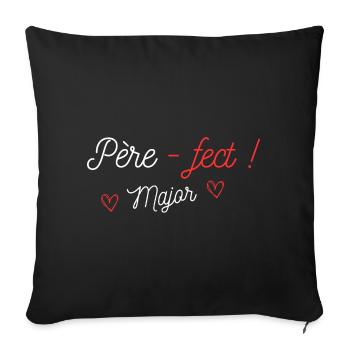 Père-fect, Major (grade) - Housse de coussin décorative 45 x 45 cm - noir - Devant