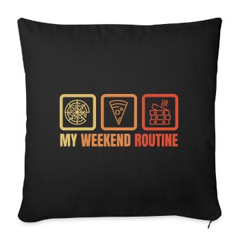 Pizza Lovers - Sofa pillowcase 17,3'' x 17,3'' (45 x 45 cm) - black - Front