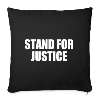 Stand for justice - Sofa pillowcase 17,3'' x 17,3'' (45 x 45 cm) - black - Front