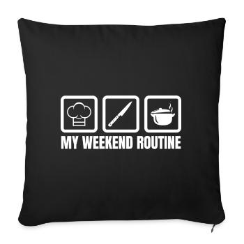 Cook Weekend - Sofa pillowcase 17,3'' x 17,3'' (45 x 45 cm) - black - Front