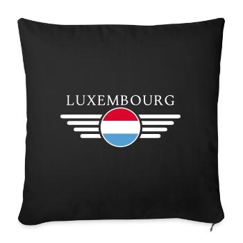 T-shirt luxembourgeois : diversité, histoire, charme - Housse de coussin décorative 45 x 45 cm - noir - Devant