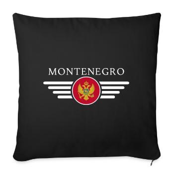 Montenegro: natural beauties, Adriatic Sea, History - Sofa pillowcase 17,3'' x 17,3'' (45 x 45 cm) - black - Front