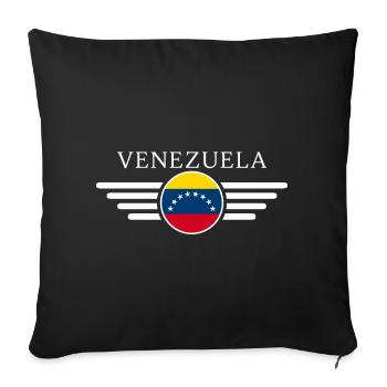 Venezuela Style Design T-Shirt - Housse de coussin décorative 45 x 45 cm - noir - Devant