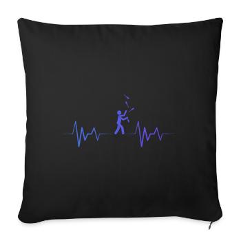 Jongler avec les battements de cœur - Housse de coussin décorative 45 x 45 cm - noir - Devant