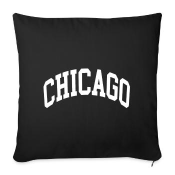 Chicago - Sofakissenbezug 45 x 45 cm - Schwarz - Vorne