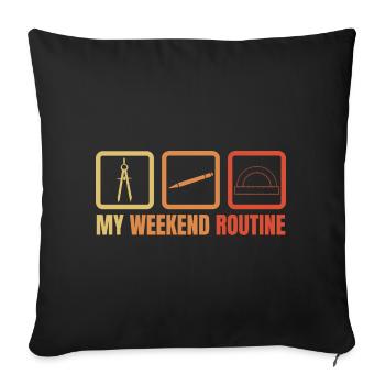 Architecture Weekend - Sofa pillowcase 17,3'' x 17,3'' (45 x 45 cm) - black - Front