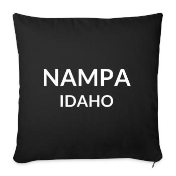 Nampa Idaho États-Unis - Housse de coussin décorative 45 x 45 cm - noir - Devant
