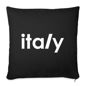 Italy - Sofakissenbezug 45 x 45 cm - Schwarz - Vorne