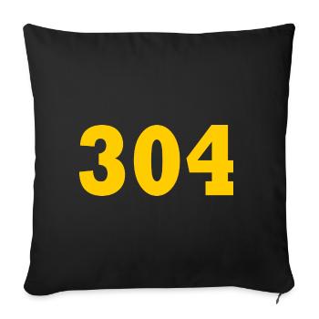 304 - Housse de coussin décorative 45 x 45 cm - noir - Devant
