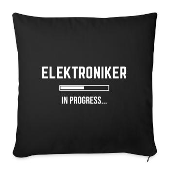 Technicien en électronique En Progression - Housse de coussin décorative 45 x 45 cm - noir - Devant