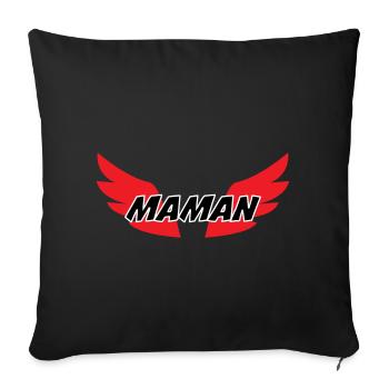 Maman d'Amour - Mother's Day - Sofa pillowcase 17,3'' x 17,3'' (45 x 45 cm) - black - Front