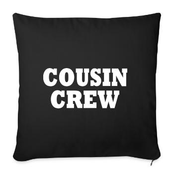 cousin crew - Sofa pillowcase 17,3'' x 17,3'' (45 x 45 cm) - black - Front