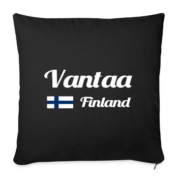 Vantaa Finnland Drucken - Sofakissenbezug 45 x 45 cm - Schwarz - Vorne