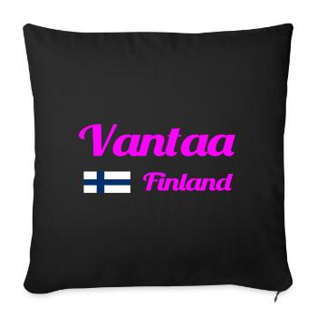 Vantaa Finnland Drucken - Sofakissenbezug 45 x 45 cm - Schwarz - Vorne
