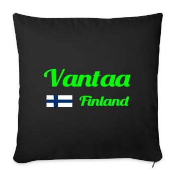 Vantaa Finnland Drucken - Sofakissenbezug 45 x 45 cm - Schwarz - Vorne