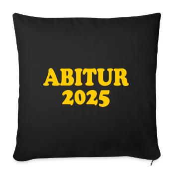 Abitur 2025 - Housse de coussin décorative 45 x 45 cm - noir - Devant