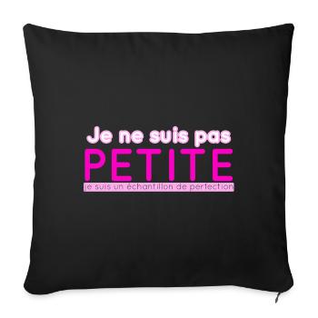 Je ne suis pas Petite Perfection - Housse de coussin décorative 45 x 45 cm - noir - Devant