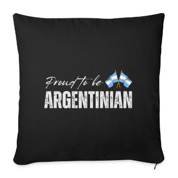 Fière Argentine, j’adore l’Argentine - Housse de coussin décorative 45 x 45 cm - noir - Devant