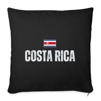 I love Costa Rica, Costa Rica flag - Sofa pillowcase 17,3'' x 17,3'' (45 x 45 cm) - black - Front