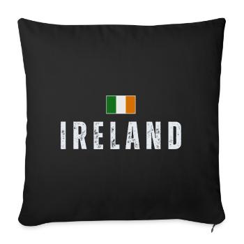Flag of Ireland, Irish Pride - Sofa pillowcase 17,3'' x 17,3'' (45 x 45 cm) - black - Front