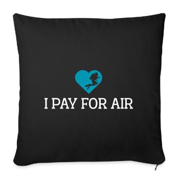 I Pay for air Scuba diving - Sofa pillowcase 17,3'' x 17,3'' (45 x 45 cm) - black - Front