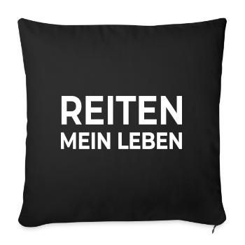 Chevaucher - Housse de coussin décorative 45 x 45 cm - noir - Devant