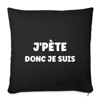 Pete - Sofakissenbezug 45 x 45 cm - Schwarz - Vorne