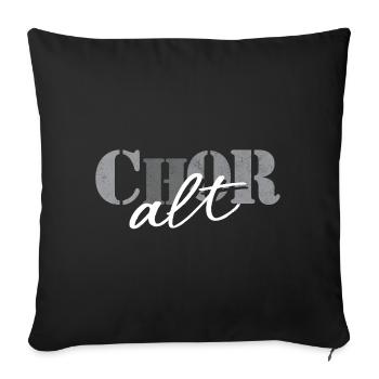Choir Alto - Sofa pillowcase 17,3'' x 17,3'' (45 x 45 cm) - black - Front
