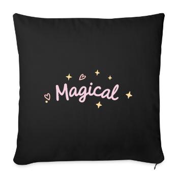 Magique pastel et étincelles - Housse de coussin décorative 45 x 45 cm - noir - Devant