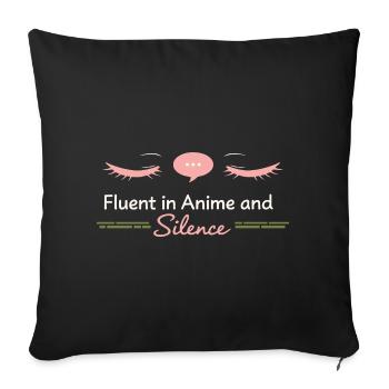 Anime introvert Weeb couch potato - Sofa pillowcase 17,3'' x 17,3'' (45 x 45 cm) - black - Front