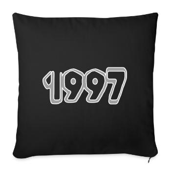 1997 - Sofa pillowcase 17,3'' x 17,3'' (45 x 45 cm) - black - Front
