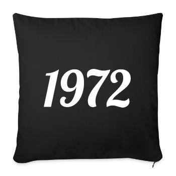 1972 - Housse de coussin décorative 45 x 45 cm - noir - Devant