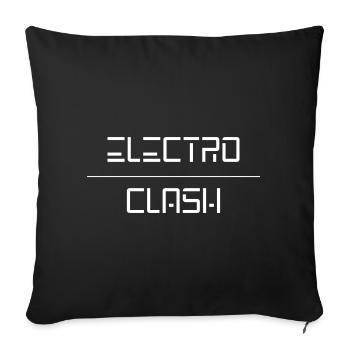 Electroclash Underground Club Logo - Sofa pillowcase 17,3'' x 17,3'' (45 x 45 cm) - black - Front
