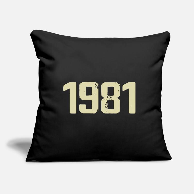 Jubilé 1981 Housse de coussin décorative 45 x 45 cm