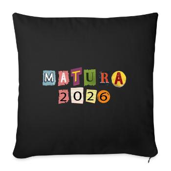 Matura 2026 - Housse de coussin décorative 45 x 45 cm - noir - Devant