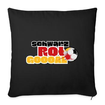 Schwarz Rot Goal - Sofakissenbezug 45 x 45 cm - Schwarz - Vorne