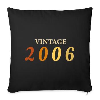 Tee 20 Ans Légende Né(e) 2006 - Housse de coussin décorative 45 x 45 cm - noir - Devant