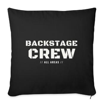 Backstage Crew All Areas Concert Team Staff Event - Sofa pillowcase 17,3'' x 17,3'' (45 x 45 cm) - black - Front