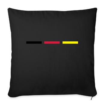 Deutschland Streifen - Sofakissenbezug 45 x 45 cm - Schwarz - Vorne