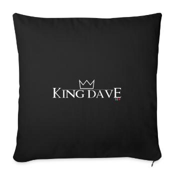 King Dave (Pour les couleurs plus sombres) - Housse de coussin décorative 45 x 45 cm - noir - Devant