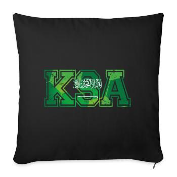 KSA Saudi Arabia - Sofa pillowcase 17,3'' x 17,3'' (45 x 45 cm) - black - Front
