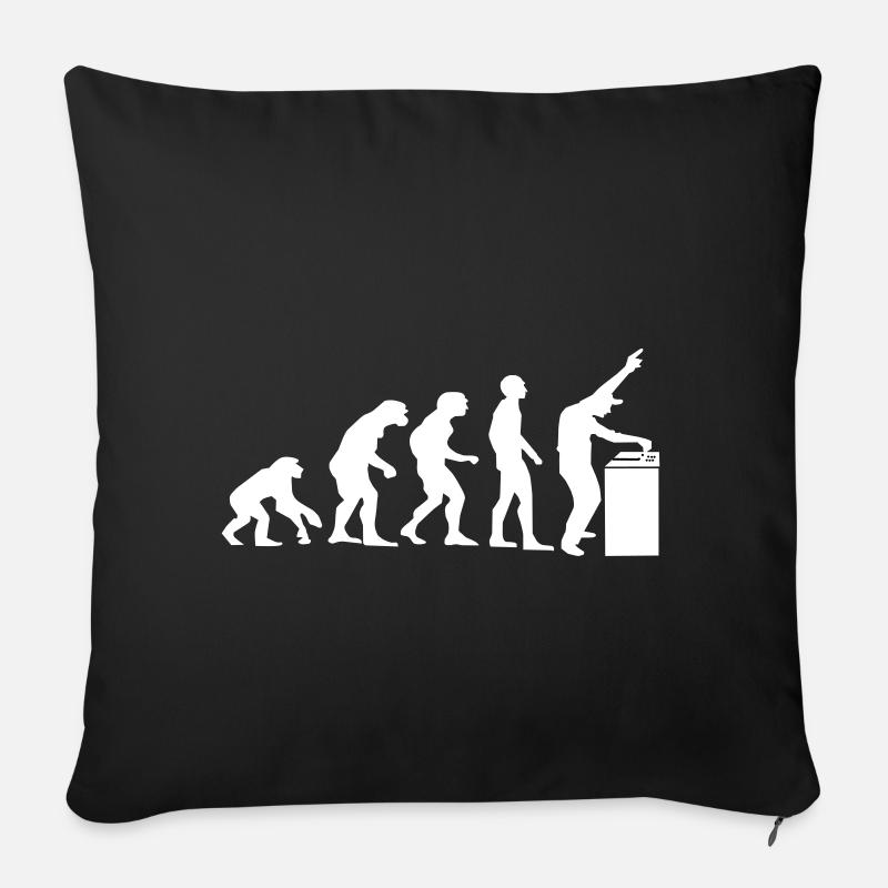 Evolution zum Dj Edm Techno Festival - Sofakissenbezug 45 x 45 cm - Schwarz