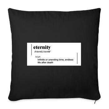 Eternity - Sofa pillowcase 17,3'' x 17,3'' (45 x 45 cm) - black - Front