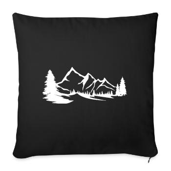 Mountains - Mountains - Sofa pillowcase 17,3'' x 17,3'' (45 x 45 cm) - black - Front