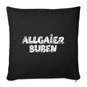 Allgaier Buben aus dem Allgäu (Vintage/Weiß) - Sofakissenbezug 45 x 45 cm - Schwarz - Vorne