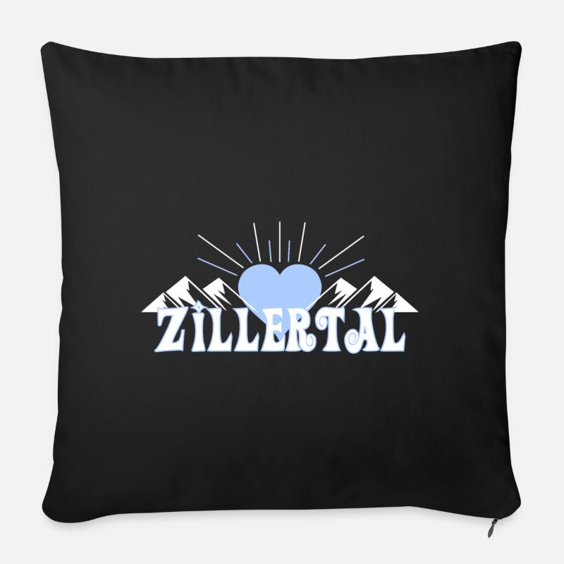 Zillertal - Sofakissenbezug 45 x 45 cm - Schwarz